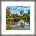 Relaxing Fall Reflection Framed Print