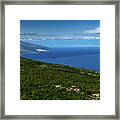 Remote Village Near The City Of Rabac At The Cost Of The Mediterranean Sea In Istria In Croatia Framed Print