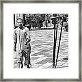 Resident Of The Buddhist Temple Framed Print