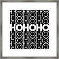 Retro Ho Ho Ho Santa Christmas Framed Print