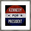 Retro Kennedy For President Jfk 1960 Framed Print
