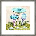 Retro Mushrooms 2 Framed Print
