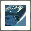 Retro Revelstoke Ski Poster Framed Print