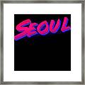 Retro Seoul Korea Framed Print