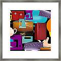 Retro Series - Kitchen And Bath Abstract Framed Print