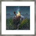 Rhinoceros Unicornis Framed Print