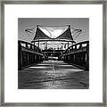 Riding Along The Greenway Bike Trail In Northwest Arkansas - Black And White Framed Print