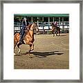 Riding The Practice Ring Framed Print