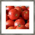 Ripe Tomatoes In Bowl Vertical Framed Print