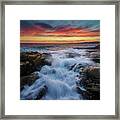 Rising Tide At Schoodic Point Framed Print