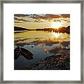 River Suir Sunset At Fiddown Framed Print