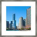 Riverview Skyline Panorama No 2 - Chicago Framed Print