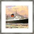 Rms Saxonia 1954 Travel Postcard Framed Print