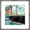 Rms Titanic White Star Line Ship Framed Print