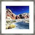 Rock Road At Red Rock Canyon In Las Vegas Framed Print