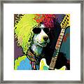 Rock Star Musician - Fanny Anime Goldendoodle Dog Colorful Graphic 010 Framed Print
