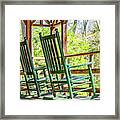 Rocking Chair Respite, Elkmont Lodge Framed Print