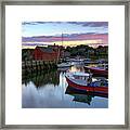 Rockport Harbor At Sunrise Framed Print