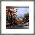 Romantic Winter Landscape With Ice Skaters By Albert Bredow Fine Art Xzendor7 Old Masters Reproducti Framed Print