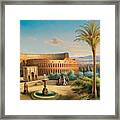 Rome, A View Of The Colosseum Framed Print