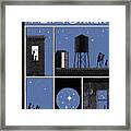 Rooftop Astronomy Framed Print
