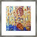 Rouen Cathedral By Claude Monet 1893 Framed Print