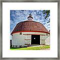 Round White Barn #1 Framed Print