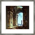 Ruins With An Obelisk In The Distance Fine Art Old Masters Reproduction Framed Print