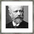 Russian Composer Pyotr Ilyich Tchaikovsky. Portrait Photograph, 1888. Russian Photographer. Framed Print