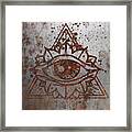 Rust Eye Of Consciousness By Vart Framed Print
