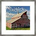 Rustic Barn On The Prairie In Pierce County Nn Near Hurricane Lake Framed Print