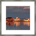 Rustico Harbor In The Summer Golden Hour Framed Print