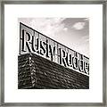 Rusty Rudder Sign Framed Print