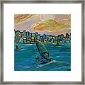 Sailboard City Framed Print