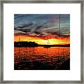 Sailing In The Latest Flame Framed Print