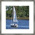 Sailing On The Brunswick River Framed Print