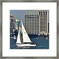 Sailing San Diego Bay Skyline Framed Print