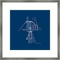 Sailing Ship Lookout - Crow's Nest - Blueprint Framed Print