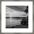 Salem Massachusetts Sunrise Forest River Park Beach Black And White Framed Print