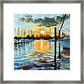 Salt Water Sunset Framed Print