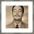 Salvador Dali With Eyes Closed Framed Print