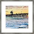San Clemente Pier At Sunset Framed Print
