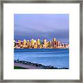 San Diego Skyline By Lamplight Framed Print