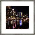 San Diego's Waterfront Park At Night Framed Print