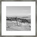 Sand Fence On The Beach At Emearld Isle North Carolina Framed Print