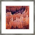 Sandstone Hoodoos, Bryce Canyon Amphitheatre, Utah, Usa Framed Print