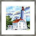 Sandy Hook Lighthouse In New Jersey Framed Print