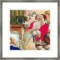 Santa Claus In Visit Framed Print