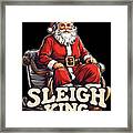 Santa Sleigh King Christmas Framed Print