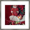 Santa With Presents For The Fisherman Framed Print